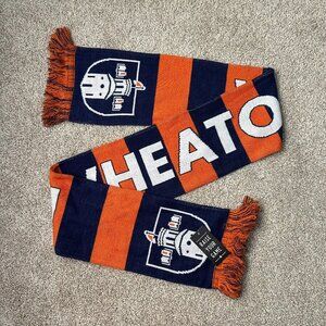 NEW wheaton college striped scarf 🧡💙